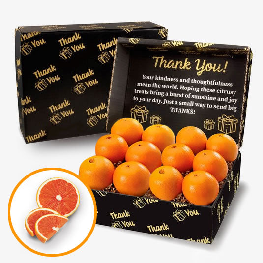 Florida Red Oranges in a Thank you Message Gift Box