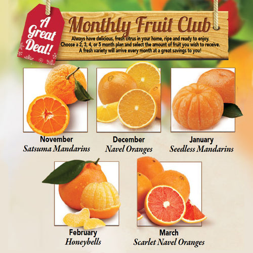 Fruit of the Month Citrus Clubs, 5 Months of Citrus delivery - Hyatt Fruit Company of Indian River County, Florida