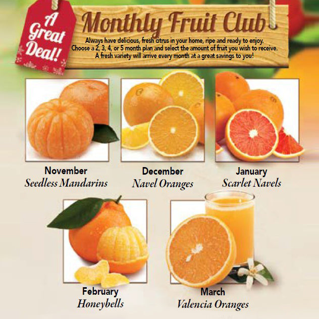 Fruit of the Month Clubs , 3 Months of Citrus deliveries - Hyatt Fruit Company of Indian River County, Florida