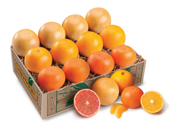 Florida Fruit Trio - Ruby Red Grapefruit, Navel Oranges, seedless Mandarins