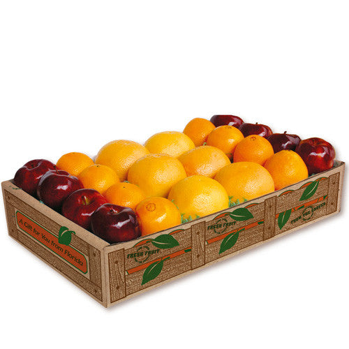 Holiday Fruit Gift Box - Apples, Florida Navel Oranges, Florida Ruby Red Grapefruit