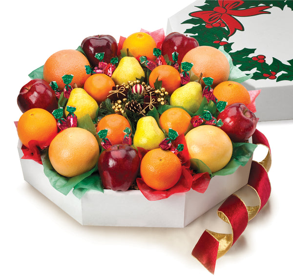 Oranges, Ruby Red Grapefruit, Tangelos Christmas Wreath Gift - Hyatt Fruit Company