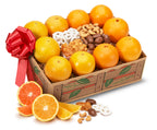 Red Scarlet Navel oranges and White Navels with Sweets Gift Box Set.