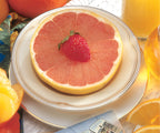 Ruby Red Grapefruit halved from Hyatt Fruit Company of Indian River County Florida